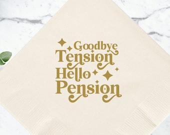 Elegant Retirement Favors, Unique Retirement Party Napkins, Custom Printed Retirement Keepsakes, Stylish Retirement Napkins as Mementos (33)