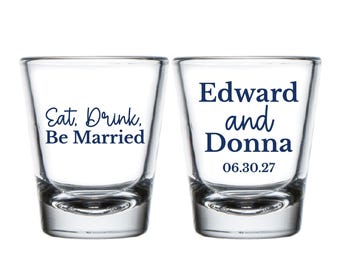 Personalized Shot Glasses for Wedding, Custom Shot Glasses Favor, Custom Wedding Shot Glasses, Personalized Wedding Shot Glasses Favor (422)