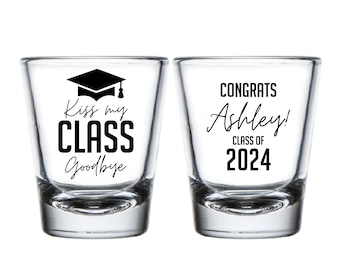 Personalized Graduation Shot Glass Favors, Graduation Shot Glasses, Custom Shot Glasses Graduation, Custom Graduation Shot Glass Favor (356)