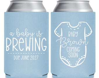 Personalized Favors Can Cooler Favor - Funny Baby Shower Cooler - Baby Can Cooler - Party Theme Can Cooler - Personalized Beer Coolers (410)
