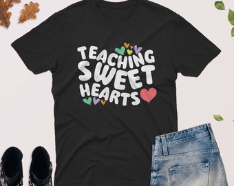 Cute Valentines Day Tee, Valentines Day Shirt, Couple Gift, Valentines Day Shirt, Gift for Him,Gift for Her, Teaching Sweet Heart Shirt (67)