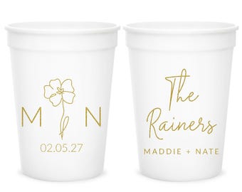 Custom Stadium Cups, Personalized Stadium Cups, Wedding Stadium Cups, Wedding Plastic Cups Favors, Custom Wedding Stadium Cup Favors (191)