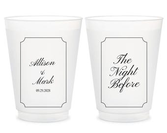 The Night Before Wedding Frosted Cup Favors, Personalized Wedding Frosted Cups, Custom Frosted Cups, Custom Wedding Frosted Cup Favors (450)