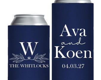 Customized Can Coolers as Favors, Custom Wedding Can Coolers Favor, Personalized Can Coolers Wedding Favor, Custom Can Coolers Favor (295)
