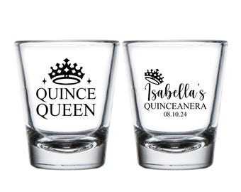 Quinceañera Shot Glasses, Personalized Quinceañera Shot Glass Favor, Quinceañera Shot Glass Favor, Personalized Quinceañera Shot Glass (318)