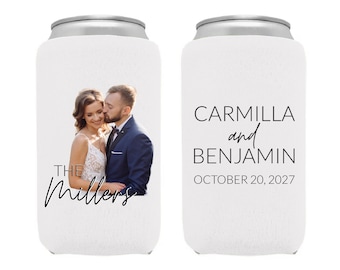 Personalized Full Color Wedding Neoprene Can Coolers, Customized Full Color Wedding Photo Neoprene Can Cooler Favors, Photo Can Cooler (409)