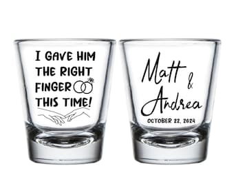 Custom Wedding Shot Glasses, Personalized Wedding Shot Glass Favors, Custom Shot Glass Favors, Personalized Shot Glasses Wedding Favor (270)