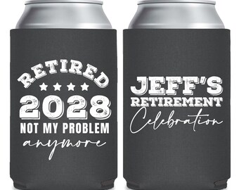 Men's Retirement Can Coolers, Personalized Retirement Can Coolers, Retirement Can Coolers Gift For Men, Retirement Can Coolers Favor (258)