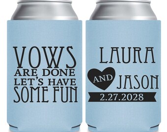 Personalized Favors Wedding Can Coolers, Personalized Wedding Favor Can Coolers, Custom Vintage beer can coolers, customized favors (41)