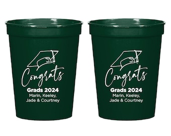 Graduation Party Stadium Cups, Graduation Party Stadium Cups Favors, Personalized Graduation Stadium Cups, Congratulations Stadium Cup (369)