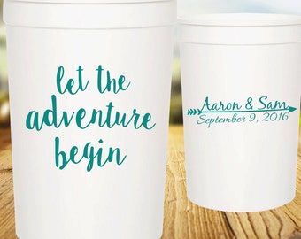 Personalized Wedding Cups, 16oz Customized Party Cups, Custom Plastic Cups, Wedding Favor Cups - Personalized Cup Favors, Customized Cups