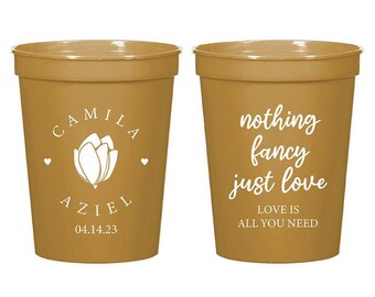 Love is All You Need Stadium Cup, Stadium Cup as Favors, Custom Stadium Cup as Favors, Customized Stadium Cup as Favors for Weddings (286)
