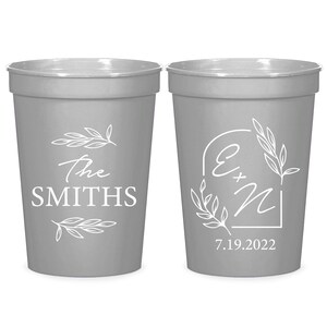 Custom Wedding Stadium Cups, Personalized Wedding Stadium Cups, Custom Plastic Cups Wedding Favors, Custom Plastic Cups Wedding Gifts (170)