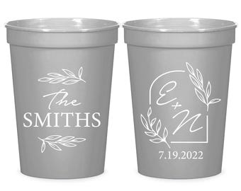 Custom Wedding Stadium Cups, Personalized Wedding Stadium Cups, Custom Plastic Cups Wedding Favors, Custom Plastic Cups Wedding Gifts (170)
