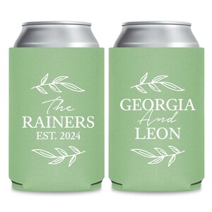 Personalized Wedding Can Coolers, Custom Wedding Can Cooler Favors, Customized Can Coolers As Wedding Favors, Wedding Can Cooler Favor (373)