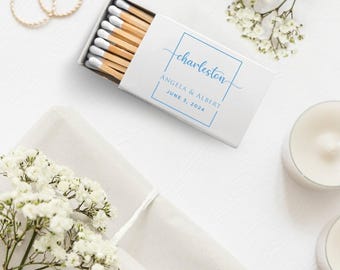 Personalized Wedding Matchboxes, Customized Matchbox Favors, Custom Matchboxes Memorable Keepsakes, Customized White Head Matches Favors (3)