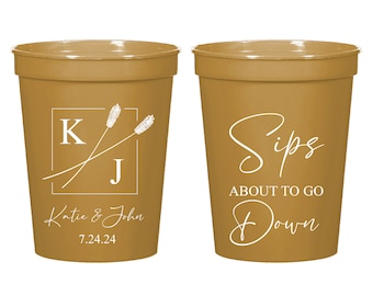 Customized Stadium Cups Favors for Weddings, Personalized Wedding Stadium Cups, Stadium Cups as Favors, Custom Stadium Cups as Favors (276)