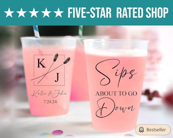 Customized Frosted Cups Favors for Weddings, Personalized Wedding Frosted Cups, Frosted Cups as Favors, Custom Frosted Cups as Favors (276)