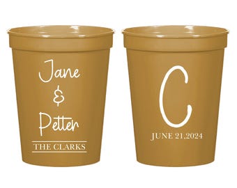 Custom Stadium Cups, Stadium Cups Wedding Favors, Custom Wedding Stadium Cups, Wedding Stadium Cups as Favors, Customized Stadium Cups (311)