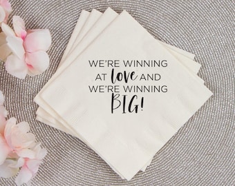 We're Winning Big Wedding Paper Napkins Favors, Funny Trump Wedding Paper Napkins Favors, Funny Wedding Paper Beverage Napkins as Favor (60)