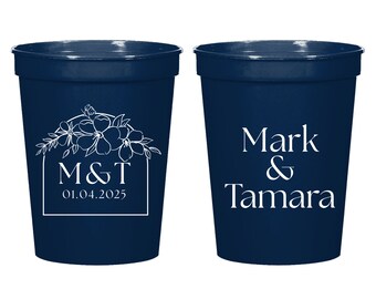 Personalized Wedding Stadium Cups, Custom Wedding Reception Stadium Cups, Personalized Wedding Stadium Cups Favors, Custom Stadium Cup (380)