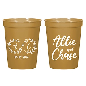 Personalisierte Stadion Cups Hochzeit Gunst, Custom Stadion Cups Favor, maßgeschneiderte Stadion Cups als Gastgeschenke (280)