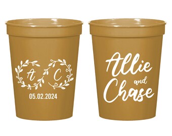 Personalized Stadium Cups Wedding Favor, CustomStadium Cups Favor, Custom Wedding Stadium Cup Favor, Customized Stadium Cups as Favors (280)