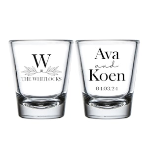 Customized Shot Glasses as Favor, Custom Wedding Shot Glasses Favor, Personalized Shot Glasses Wedding Favor, Custom Shot Glass Favor (295)