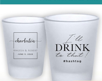 Frosted Shot Glass, Shot Glass,  Wedding Frosted Shot Glasses, Frosted Personalized Printed Wedding Shot Glasses, Wedding Party Gifts (112)
