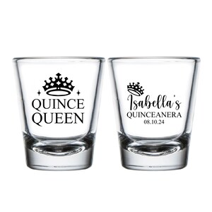Quinceañera Shot Glasses, Personalized Quinceañera Shot Glass Favor, Quinceañera Shot Glass Favor, Personalized Quinceañera Shot Glass (318)