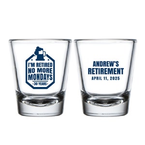 Shot Glass Favors For Retirement Party, Retirement Party Shot Glass Favors, Customized Retirement Party Favor, Retirement Shot Glasses (368)