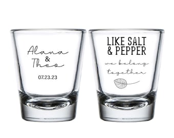 We Belong Together Shot Glasses, Personalized Wedding Shot Glasses, Shot Glasses Favors, Party Shot Glass, Custom Wedding Shot Glasses (287)