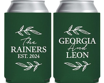 Personalized Wedding Can Cooler Favors, Custom Can Cooler Wedding Favors, Customized Wedding Can Cooler Favors, Customized Beer Hugger (373)