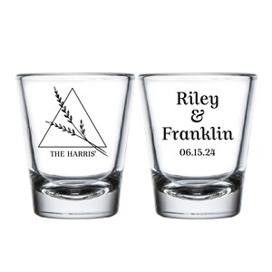 Custom Wedding Shot Glasses, Wedding Shot Glasses as Favors and Gifts, Customized Wedding Cocktail Shot Glasses, Custom Shot Glasses (299)