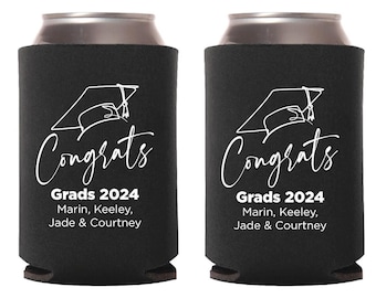 Graduation Party Can Coolers, Graduation Party Can Coolers Favors, Personalized Graduation Can Coolers, Congratulations Custom Coolers (369)
