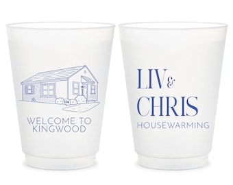 Personalized Venue Frosted Cups, Wedding Venue Frosted Cup Favor, Customized Wedding Frosted Cup Favor, Personalized Frosted Cup Favor (429)