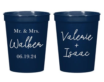 Personalized Wedding Stadium Cups, Custom Wedding Stadium Cups, Stadium Cups, Stadium Cups for Party, Custom Stadium Cups as Favors (314)