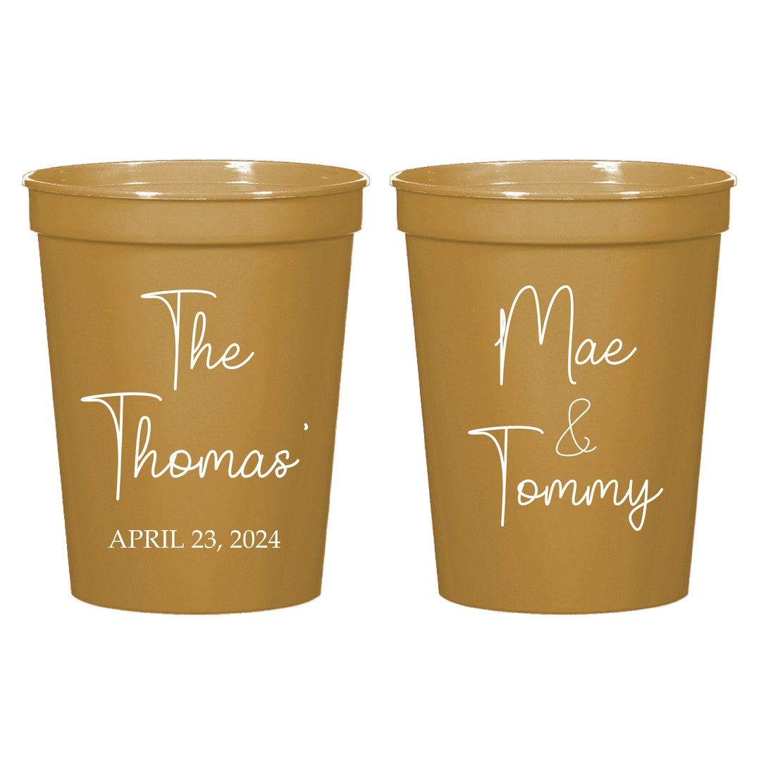 Stadium Cups Custom Wedding Favors, Wedding Party Stadium Cups Favors