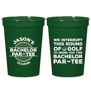 Bachelor Par-Tee Stadion Cup Favor, Benutzerdefinierte Junggesellenparty Stadion Cup Favor, personalisierte Junggesellenparty Plastikbecher, Golf Party Favor (236)