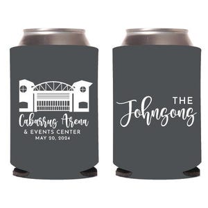 Custom Wedding Venue Illustration Beer Huggers, Beer Holders Favors, Can Cooler Wedding Favors, Personalized Wedding Can Cooler Favors (217)