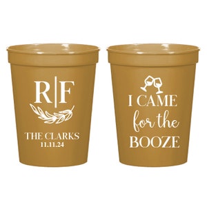 Custom Stadium Cups Favor, Custom Wedding Stadium Cups Favor, Customized Stadium Cups as Favors, Personalized Stadium Cups for Wedding (301)