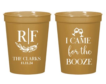 Custom Stadium Cups Favor, Custom Wedding Stadium Cups Favor, Customized Stadium Cups as Favors, Personalized Stadium Cups for Wedding (301)