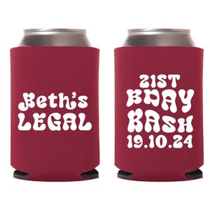 40Th Birthday Can Coolers, Vintage Birthday Can Cooler Favors, Custom 40Th Birthday Can Cooler, Personalized 40Th Birthday Beer Hugger (374)