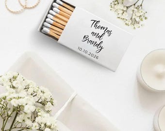 Personalized Matchbox Wedding Favors, White Head Match Wedding Favors, Personalized Wedding Matchboxes, Custom Wedding Matchbox Favors (182)