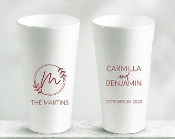 20oz Foam Cups, Custom Foam Cup Wedding Favors, Wedding Foam Cups, Wedding Foam Cup Favors, Personalized Foam Cups, Customized Cups (176)