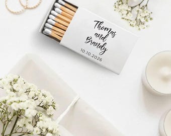 Personalized Matchbox Wedding Favors, White Head Match Wedding Favors, Personalized Wedding Matchboxes, Custom Wedding Matchbox Favors (182)