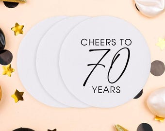 Unique Birthday Coasters, Custom Favors, Memorable Gift Coaster, Elegant Table Decor, Custom Birthday Gift, Custom Birthday Coasters (353)