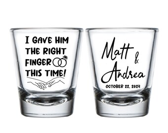 Custom Wedding Shot Glasses, Personalized Wedding Shot Glass Favors, Custom Shot Glass Favors, Personalized Shot Glasses Wedding Favor (270)