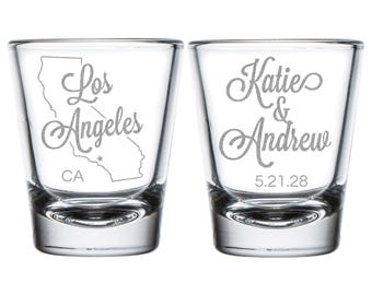 State Map Wedding Shot Glasses, Custom Wedding Shot Glasses, Personalized Wedding Shot Glasses, Custom Shot Glasses as Wedding Favors (148)