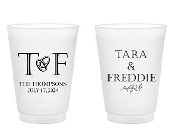 Custom Wedding Frosted Cups, Customized Frosted Cups as Favors, Personalized Frosted Cups Wedding Favor, Custom Frosted Cups as Favor (313)